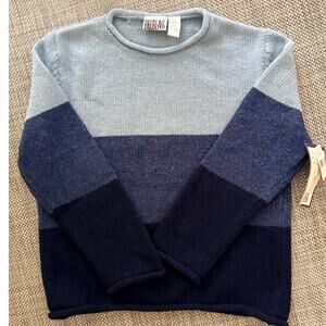 BILL BLASS NWT Men's Dead Stock Wool Roll Neck Sweater Academia Preppy XL Blue